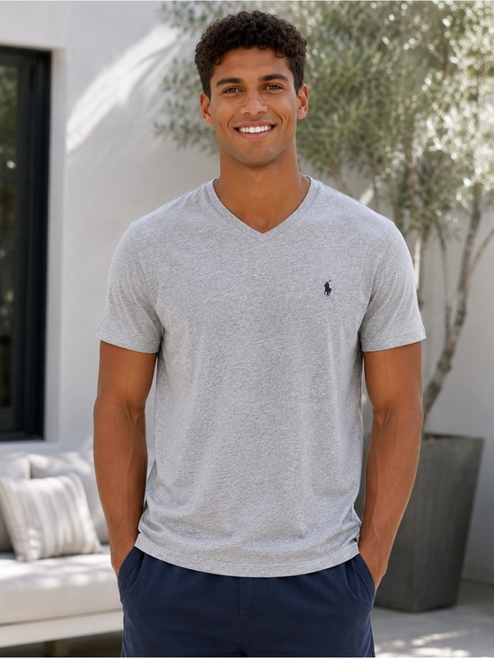 Polo Ralph Lauren Other - Polo-Style Men's V-Neck Tee in Heather Gray